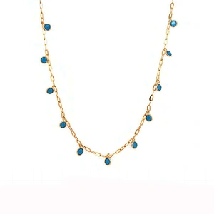 Sapphire Necklace large jewelry factory,OEM/ODM Jewelry Trade processing customized,Wholesale jewelry manufacturer