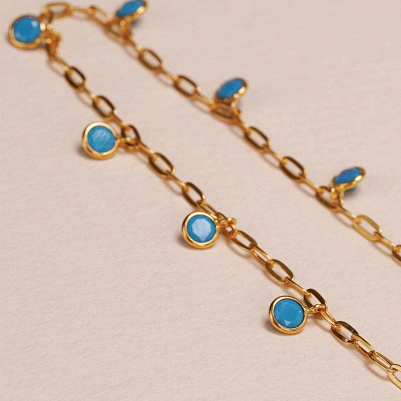 Sapphire Necklace large jewelry factory,OEM/ODM Jewelry Trade processing customized,Wholesale jewelry manufacturer