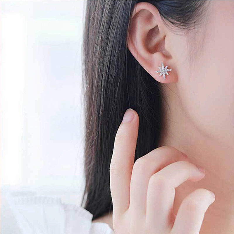 Zircon Star Earrings and studs large jewelry factory,OEM/ODM Jewelry Trade processing customized,Wholesale jewelry manufacturer