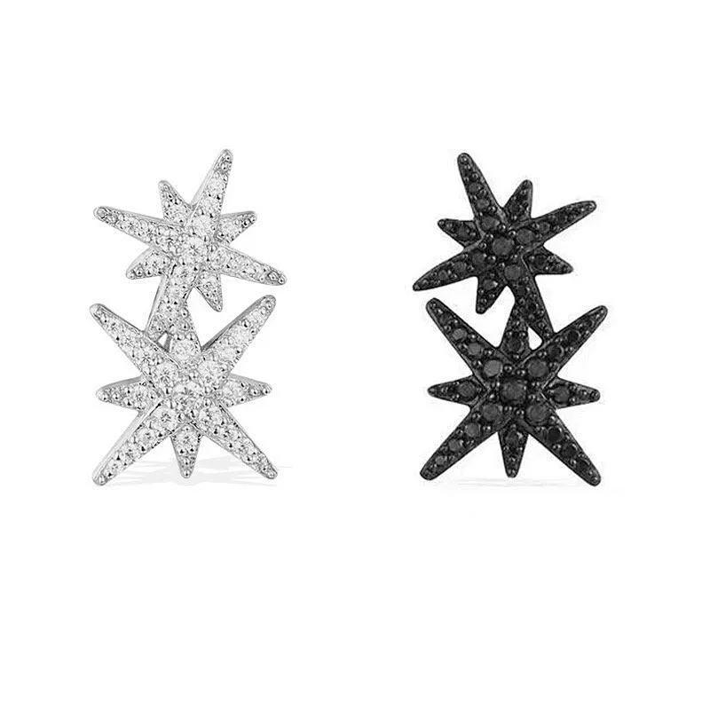 Double meteor silver earrings, female personality, all kinds of earrings, gold, silver and copper head ornaments, processing and customization large jewelry factory,OEM/ODM Jewelry Trade processing customized,Wholesale jewelry manufacturer