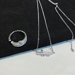 Micro zircon alligator ring large jewelry factory,OEM/ODM Jewelry Trade processing customized,Wholesale jewelry manufacturer