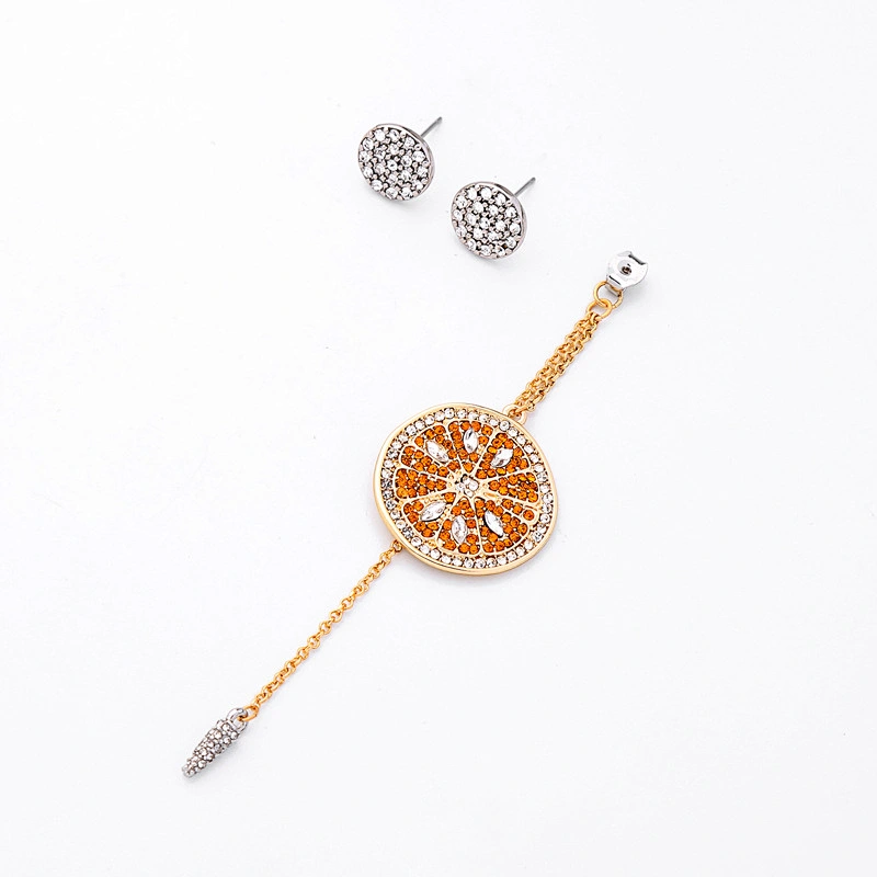 Europe and America long small fresh chain tassel fruit lemon orange orange grapefruit micro Earrings large jewelry factory,OEM/ODM Jewelry Trade processing customized,Wholesale jewelry manufacturer