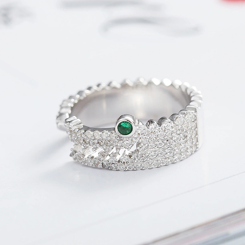 Micro zircon alligator ring large jewelry factory,OEM/ODM Jewelry Trade processing customized,Wholesale jewelry manufacturer