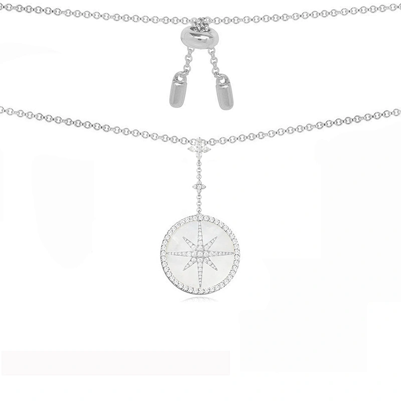 New women's white shell collarbone Necklace large jewelry factory,OEM/ODM Jewelry Trade processing customized,Wholesale jewelry manufacturer