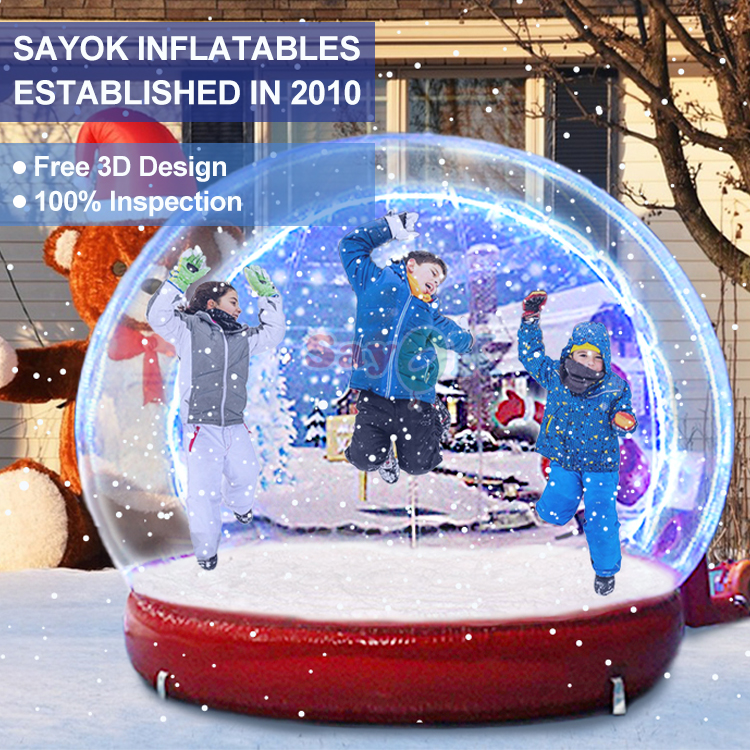 christmas snowglobe bubble tent