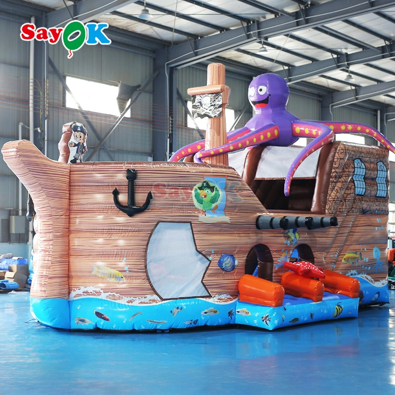pirate ship inflatable slide