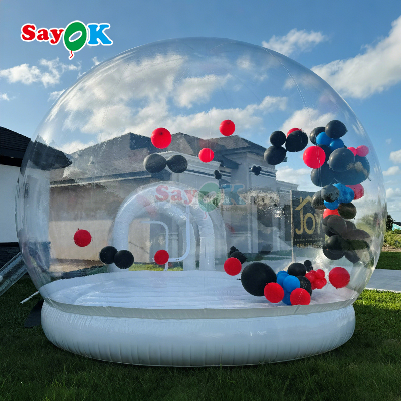 transparent inflatable balloon house