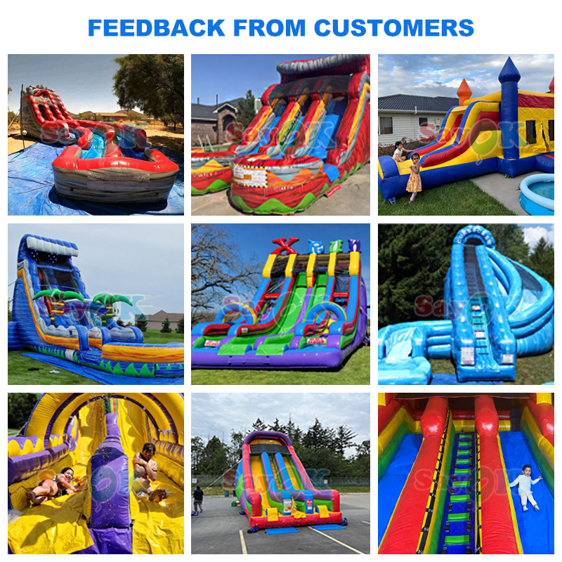 inflatable slides, feed back from customer