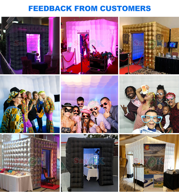 customer feedback on inflatable photo booth enclosure