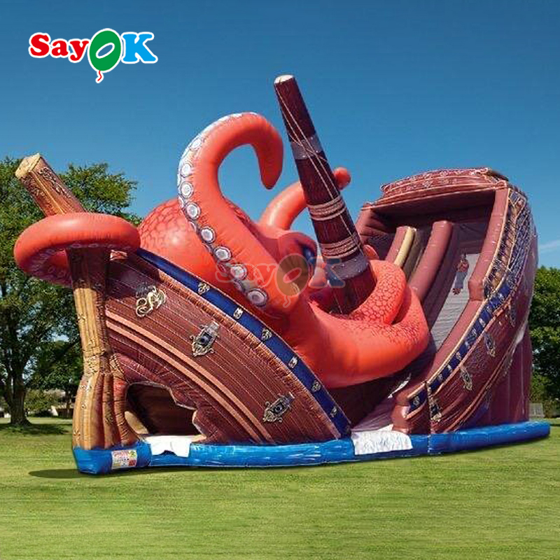 inflatable pirate ship slide