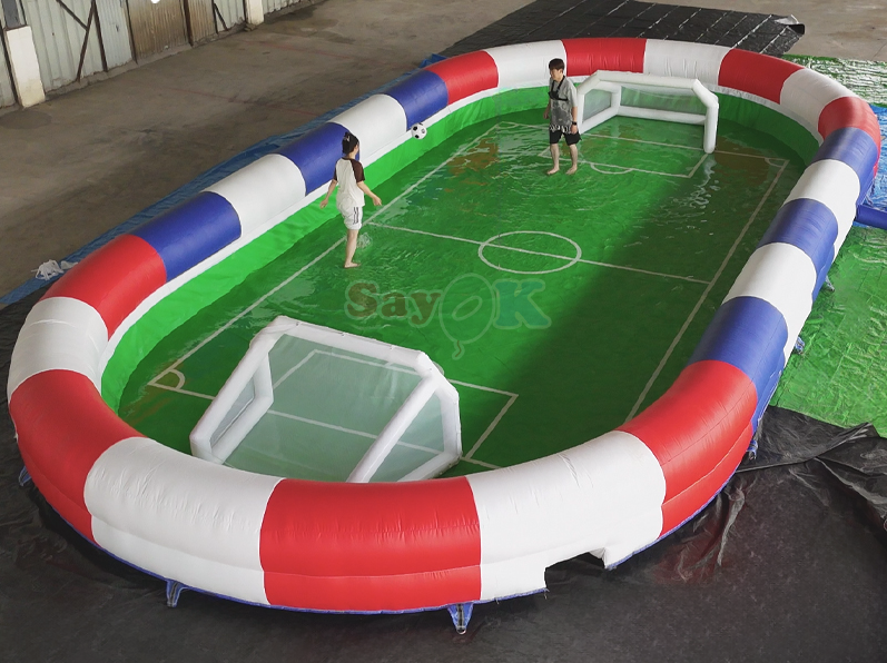 inflatable water soccer field