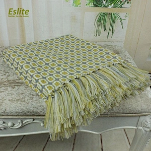 100% Acrylic Fringed Spring/Summer Colorful Home Textile Blanket