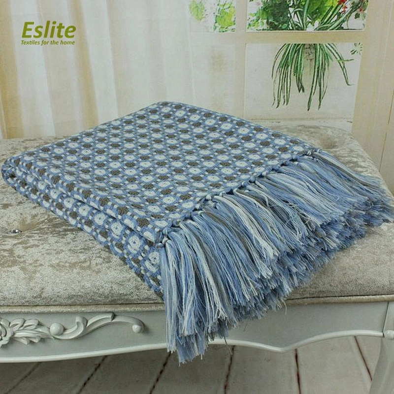 100% Acrylic Fringed Spring/Summer Colorful Home Textile Blanket