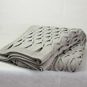 100% Acrylic 3D  Sofa Decorative  Super Soft Luxury Knit Throw Blanket