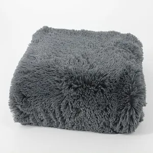 100% Polyester Long Hair Decorative PV fur Blanket