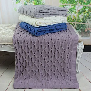 100% Acrylic 3D  Sofa Decorative  Super Soft Luxury Knit Throw Blanket