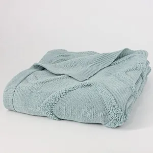 100% Acrylic Tufted Knitted Throw
