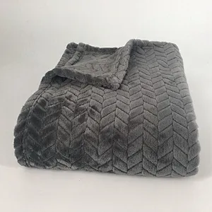 100% Polyester Customized Jacquard Home Soft  Flannel Fleece Blanket