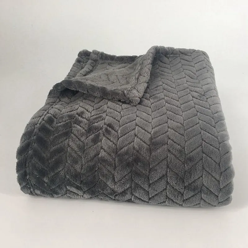 100% Polyester Customized Jacquard Home Soft  Flannel Fleece Blanket