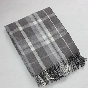 100%Acrylic Hot Selling Winter Women Plaid Check Warm Soft  Cashmere Blanket Scarf