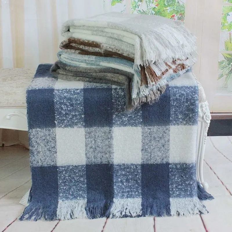 100%Acrylic China Wholesale Mohair Home Decorative Sofa Mexican Blanket