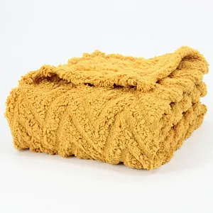 100%Polyester China Wholesale Super Soft  Sherpa Quilted  Blanket