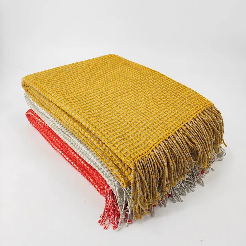 100% Acrylic Super Soft Bed Sofa Woven Blanket