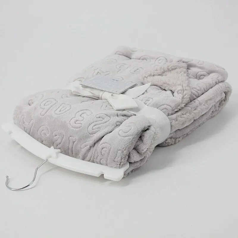 100% Polyester BSCI Wholesale Soft  Embossed Flannel fleece Baby Blanket
