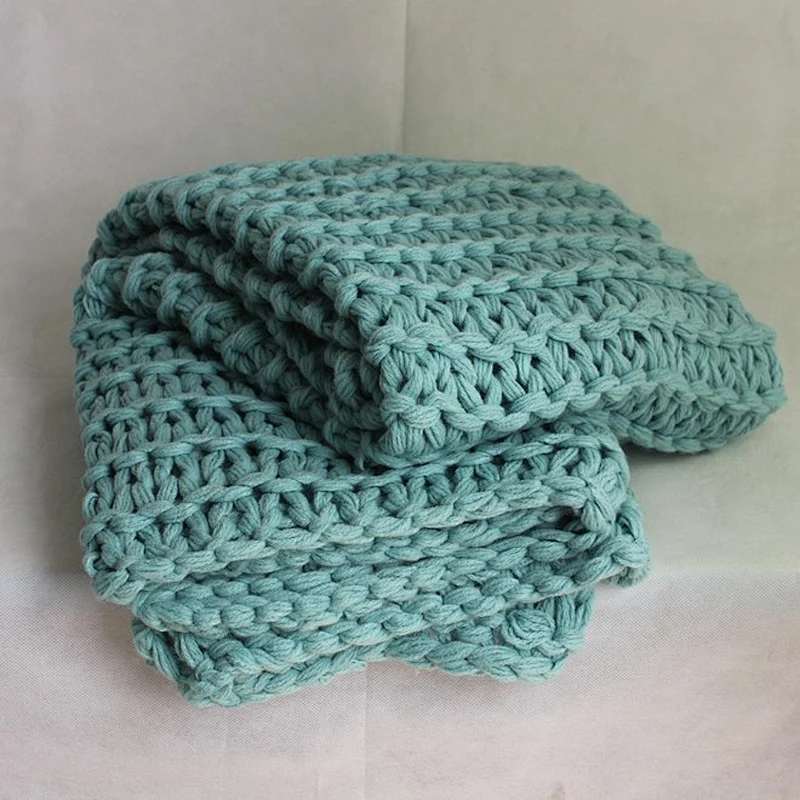100% Acrylic Sofa Decorative Super Chunky Knitted Throw