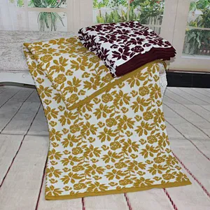 100%Acrylic Super Soft Sofa Knitted Jacquard Printed Throw