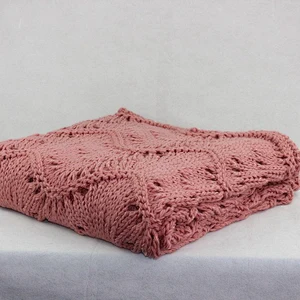 100%Acrylic Super Soft Sofa Crochet Blanket