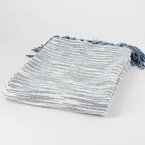 100% Acrylic Sofa Decorative Throw  Blanket China with Chenille Fringed