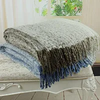 100% Acrylic Disgraded Decorative Soft Sofa Faux Mohair Throw