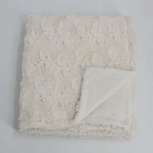 100% Polyester Swirl Air Brushed PV Fur Throw