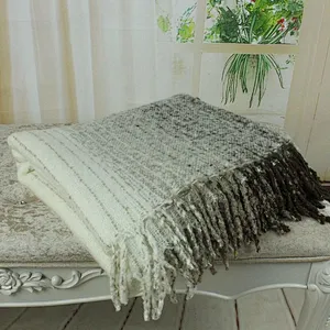 100% Acrylic Disgraded Decorative Soft Sofa Faux Mohair Throw