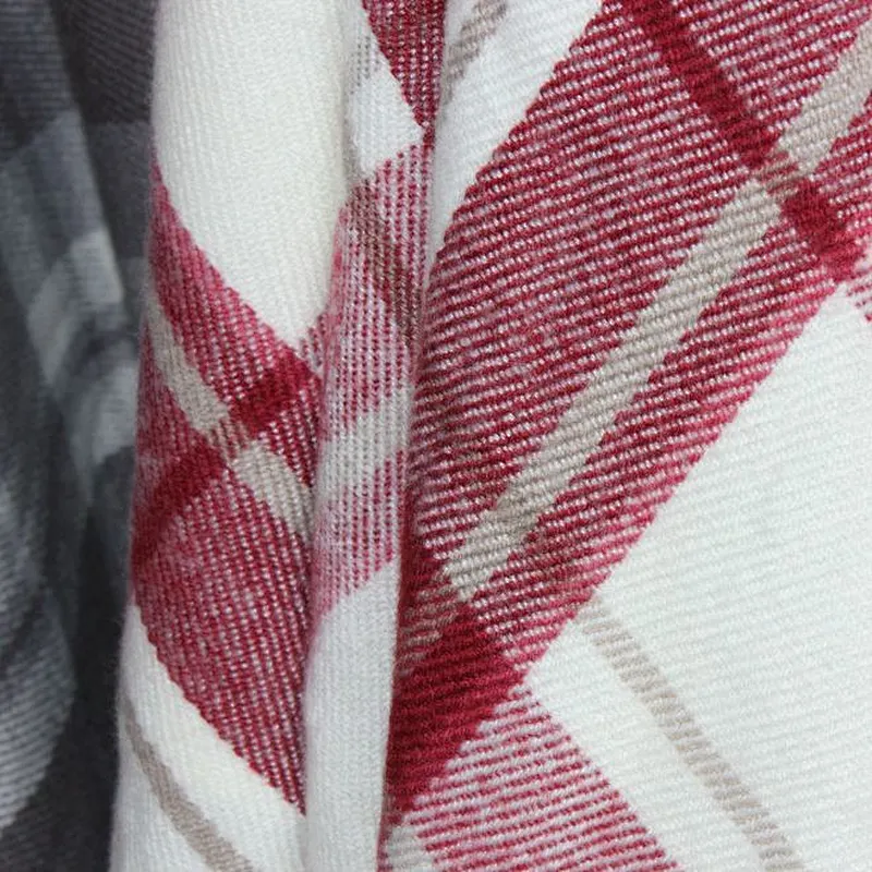 100%Acrylic Hot Selling Winter Women Plaid Check Warm Soft  Cashmere Blanket Scarf