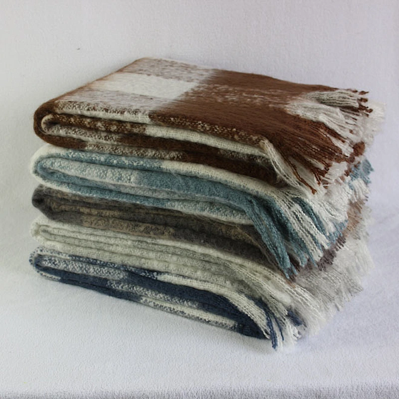 100%Acrylic China Wholesale Mohair Home Decorative Sofa Mexican Blanket