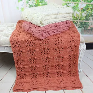 100%Acrylic Super Soft Sofa Crochet Blanket