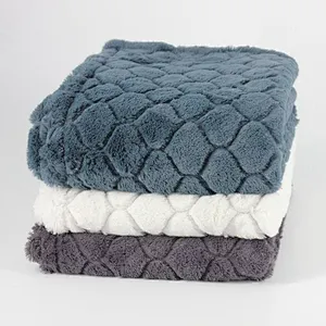 3D Lattice Faux Fur Throw