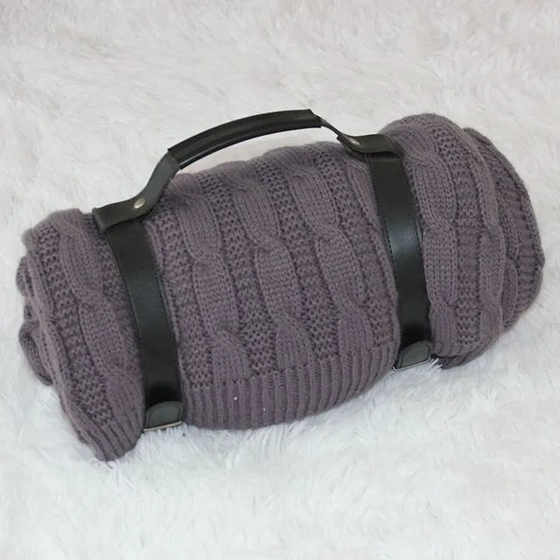 100% Acrylic Super Soft Cable Knit Throw