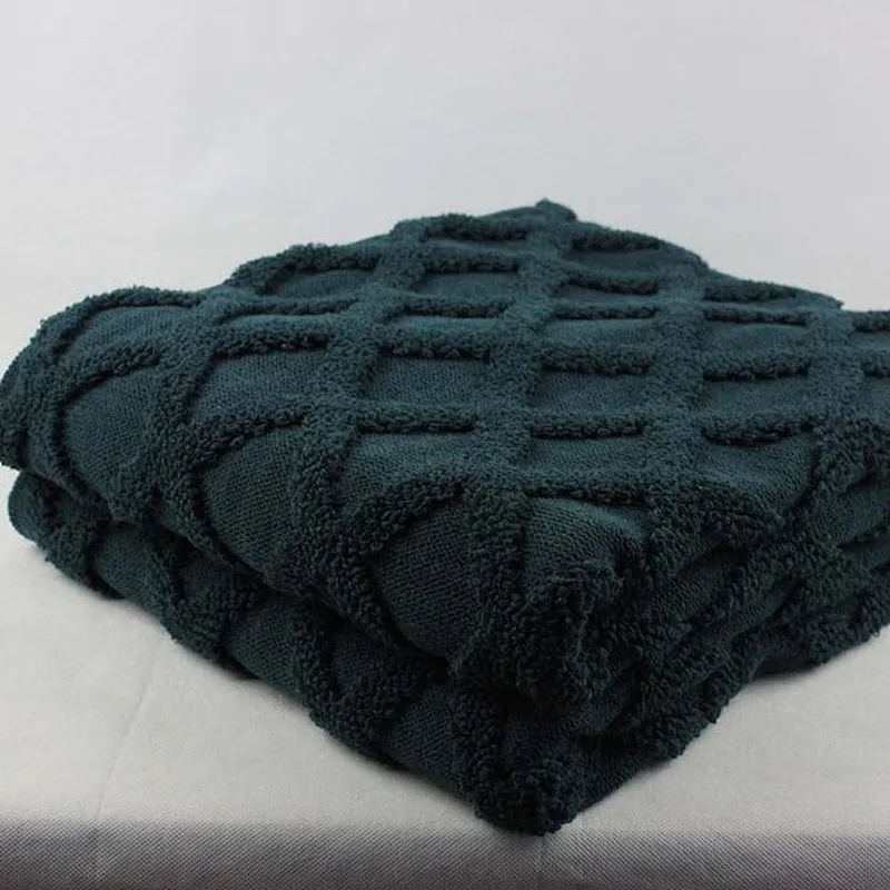 100% Acrylic Tufted Knitted Throw
