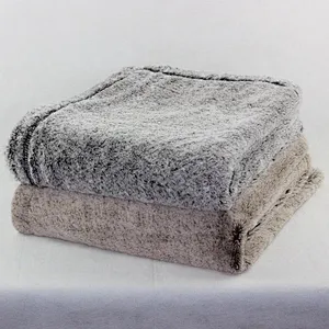 100%Polyester Ombre Home Bed Sofa PV Fur Throw