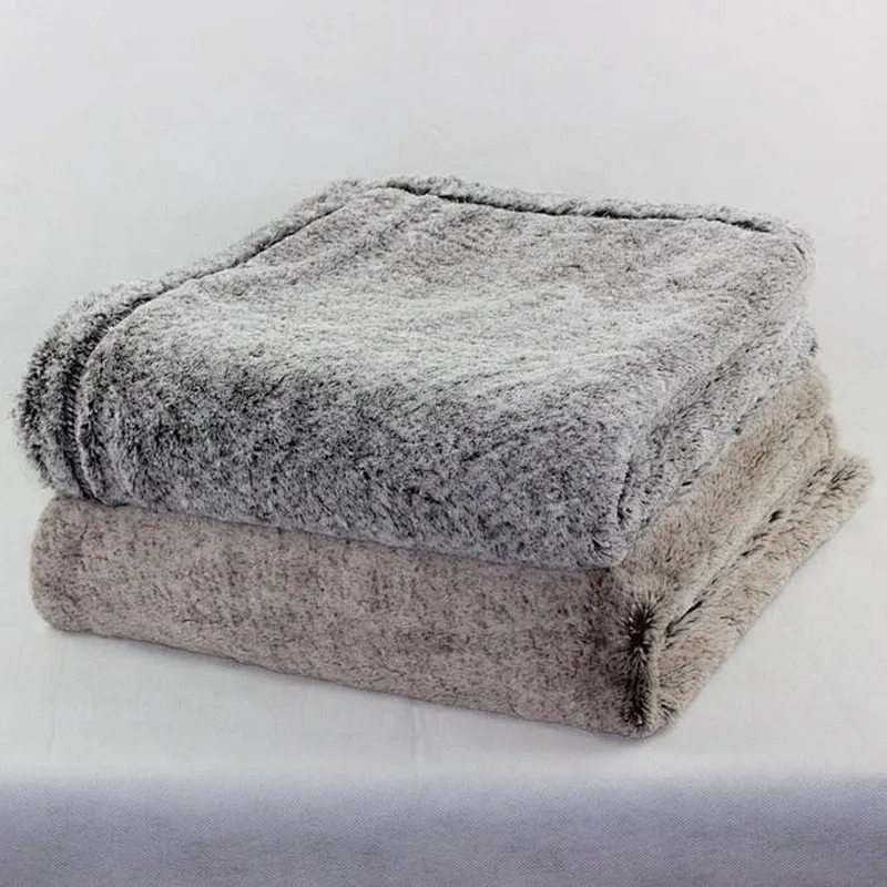 100%Polyester Ombre Home Bed Sofa PV Fur Throw