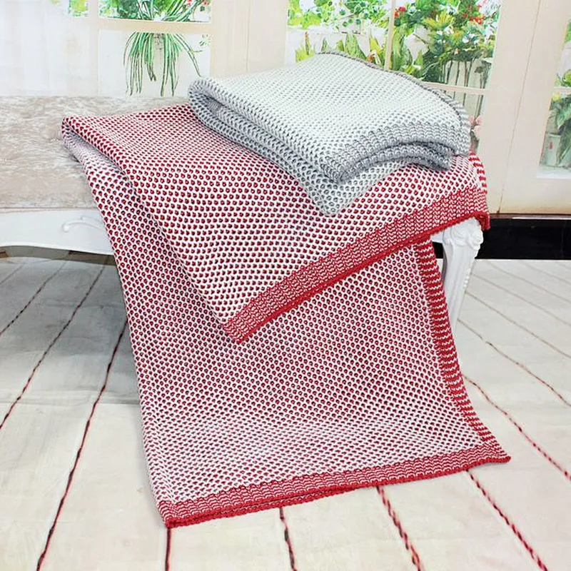 3D 100% Acrylic Sofa Decorative Soft Jacquard Knitted Throw