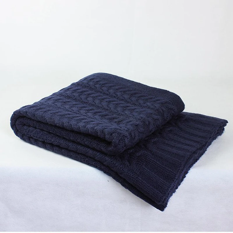 100% Acrylic Super Soft Cable Knit Throw