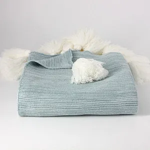 100% Acrylic Melange Tassel Throw