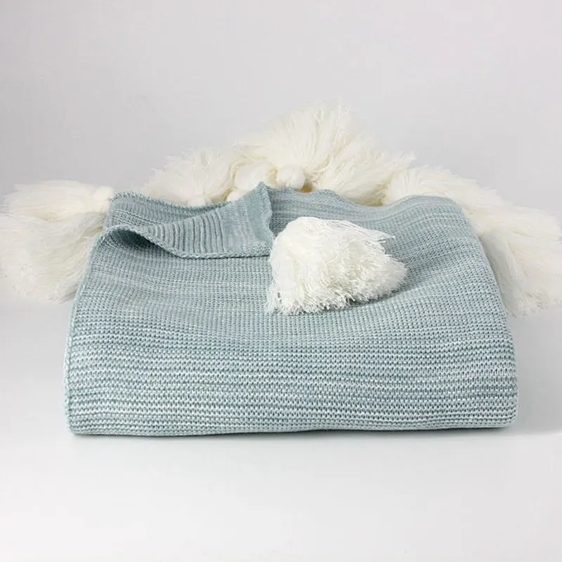 100% Acrylic Melange Tassel Throw