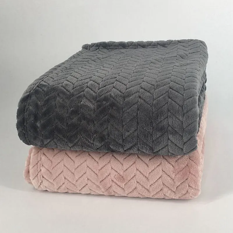 100% Polyester Customized Jacquard Home Soft  Flannel Fleece Blanket