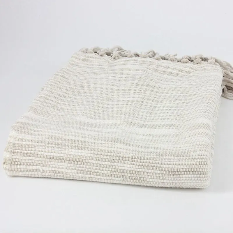 100% Acrylic Sofa Decorative Throw  Blanket China with Chenille Fringed