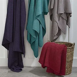 100% Acrylic Blanket Knit Throw Sofa Suitable for Adults Blanket